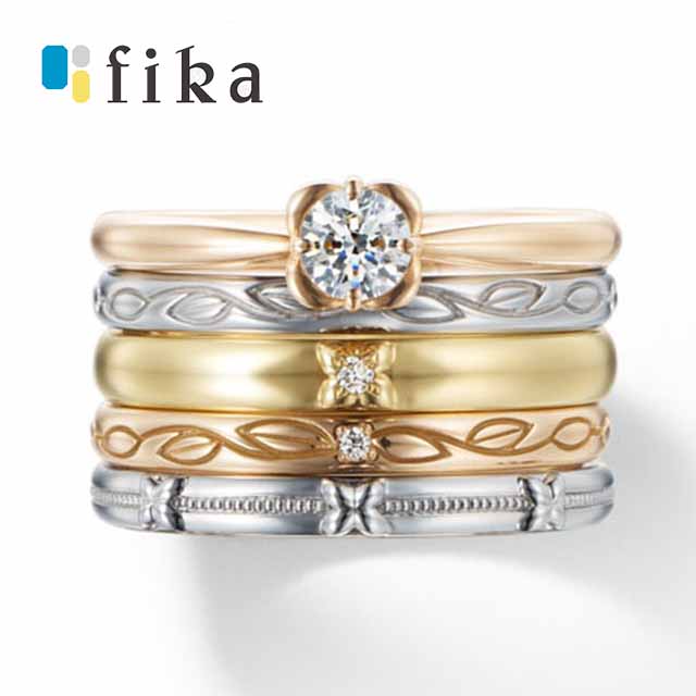 Fika フィーカ 白い花 婚約指輪 結婚指輪の専門店 タケウチブライダル