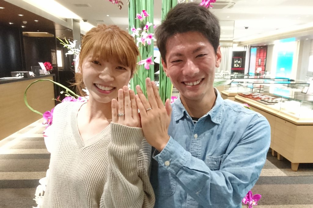 富山本店】ペア感を重視して選びました！ロイヤルアッシャーの婚約指輪